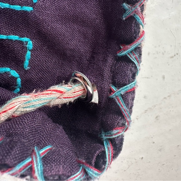 Johnny Was Matilda Multicolor Embroidered Velvet Backpack - Picture 11 of 12